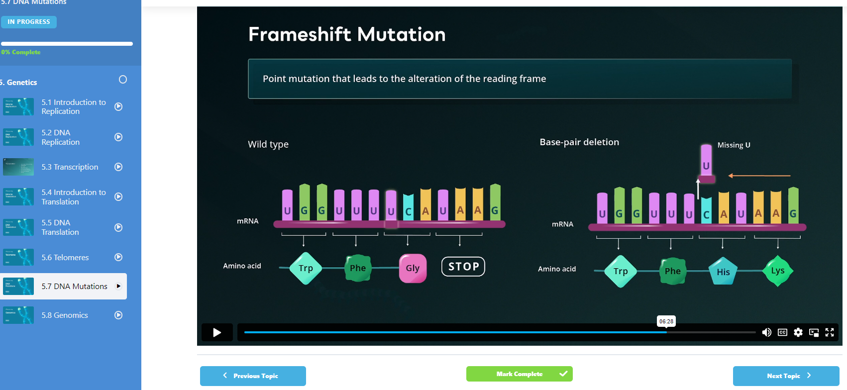 DNA Mutations Video lesson OATBooster
