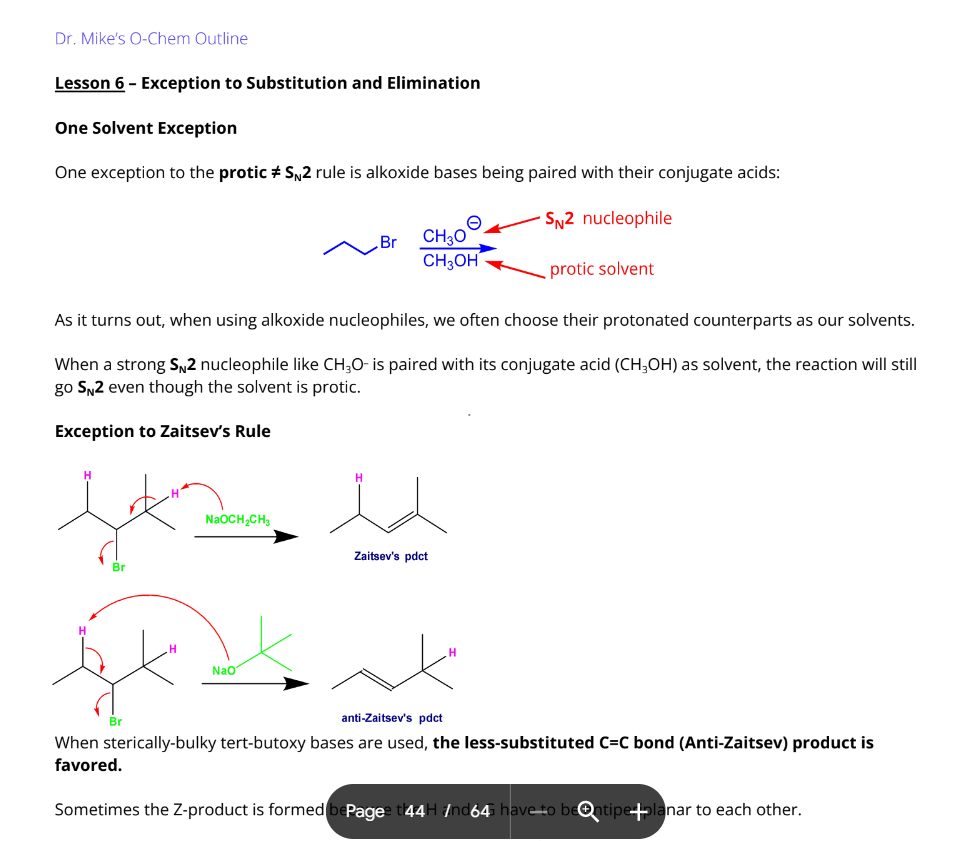 Organic Chemistry Note Sample