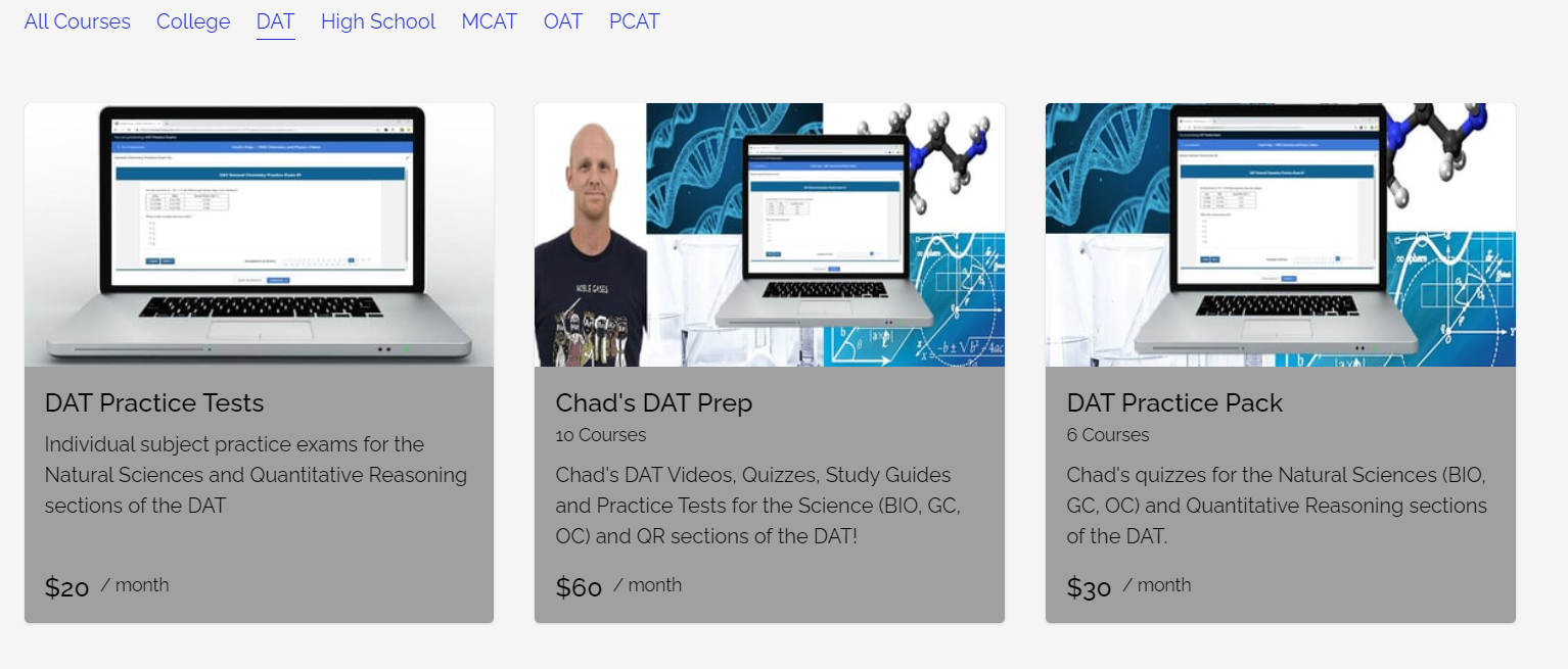 Chad’s Videos DAT/OAT Review 2024 How to use it in your prep