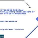 Research Training Program international (RTPi) Scholarships at University of South Australia